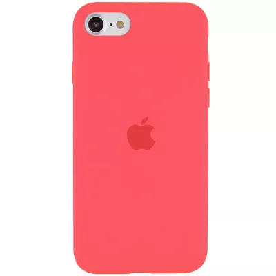 Чохол Silicone Case Full Protective (AA) для Apple iPhone SE (2020) Кавуновий / Watermelon red
