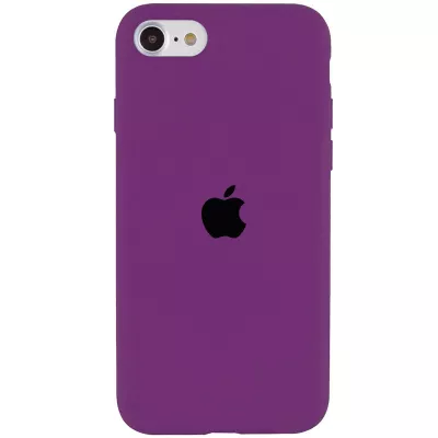 Чохол Silicone Case Full Protective (AA) для Apple iPhone SE (2020) Фіолетовий / Grape