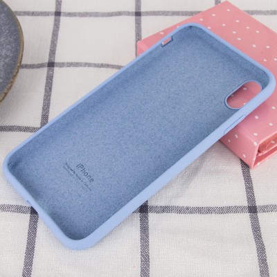 Чохол Silicone Case Full Protective (AA) для Apple iPhone X (5.8") / XS (5.8") Блакитний / Lilac Blue