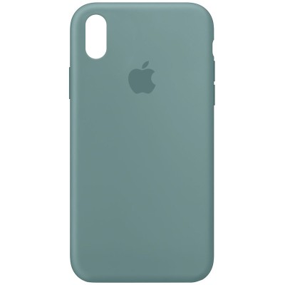 Чохол Silicone Case Full Protective (AA) для Apple iPhone X (5.8") / XS (5.8") Зелений / Cactus