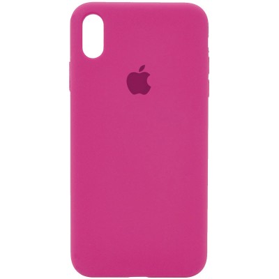 Чохол Silicone Case Full Protective (AA) для Apple iPhone X (5.8") / XS (5.8") Малиновий / Dragon Fruit