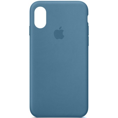 Чохол Silicone Case Full Protective (AA) для Apple iPhone X (5.8") / XS (5.8") Синій / Blue Jay