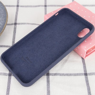 Чохол Silicone Case Full Protective (AA) для Apple iPhone X (5.8") / XS (5.8") Темний Синій / Midnight Blue