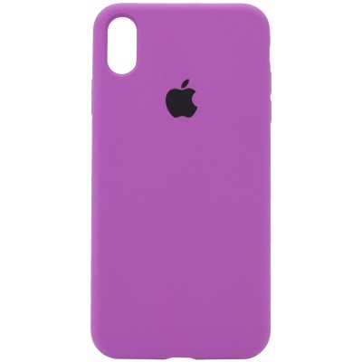 Чохол Silicone Case Full Protective (AA) для Apple iPhone X (5.8") / XS (5.8") Фіолетовий / Grape