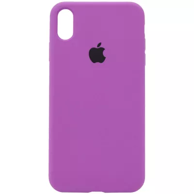 Чохол Silicone Case Full Protective (AA) для Apple iPhone X (5.8") / XS (5.8") Фіолетовий / Grape