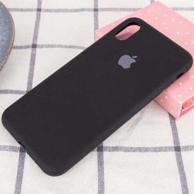 Чохол Silicone Case Full Protective (AA) для Apple iPhone X (5.8") / XS (5.8") Чорний / Black