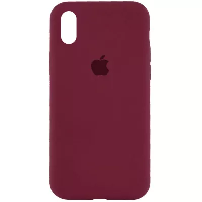 Чохол Silicone Case Full Protective (AA) для Apple iPhone XS Max (6.5") Бордовий / Plum