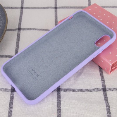 Чохол Silicone Case Full Protective (AA) для Apple iPhone XS Max (6.5") Бузковий / Dasheen