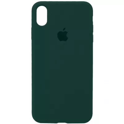 Чохол Silicone Case Full Protective (AA) для Apple iPhone XS Max (6.5") Зелений / Forest green