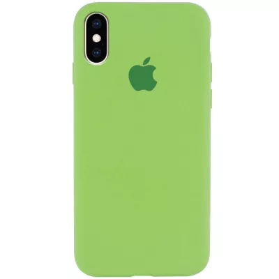 Чохол Silicone Case Full Protective (AA) для Apple iPhone XS Max (6.5") М'ятний / Mint