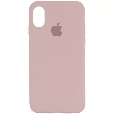 Чохол Silicone Case Full Protective (AA) для Apple iPhone XS Max (6.5") Рожевий / Chalk Pink