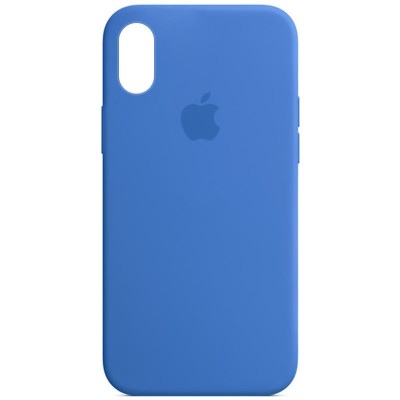 Чохол Silicone Case Full Protective (AA) для Apple iPhone XS Max (6.5") Синій / Capri Blue