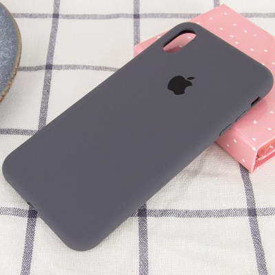 Чохол Silicone Case Full Protective (AA) для Apple iPhone XS Max (6.5") Сірий / Dark Grey