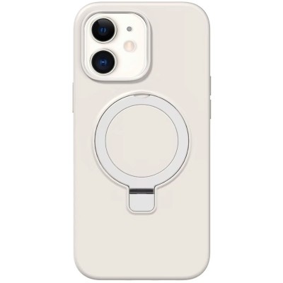 Чохол Silicone Case Full Protective NO LOGO with Ring для Apple iPhone 11 (6.1") White