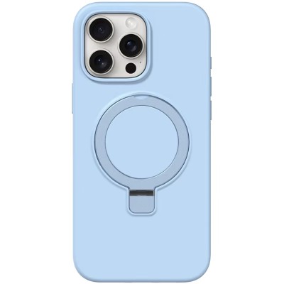 Чохол Silicone Case Full Protective NO LOGO with Ring для Apple iPhone 12 Pro Max (6.7") Blue