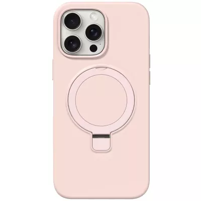 Чохол Silicone Case Full Protective NO LOGO with Ring для Apple iPhone 12 Pro Max (6.7") Pink