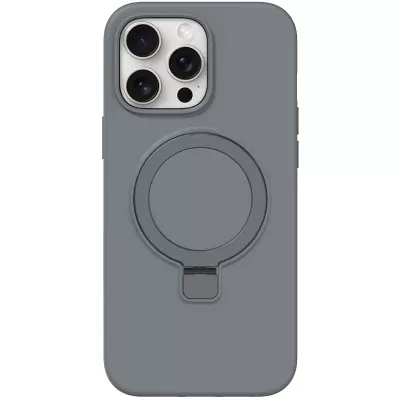 Чохол Silicone Case Full Protective NO LOGO with Ring для Apple iPhone 13 Pro (6.1") Grey