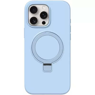 Чохол Silicone Case Full Protective NO LOGO with Ring для Apple iPhone 14 Pro (6.1") Blue