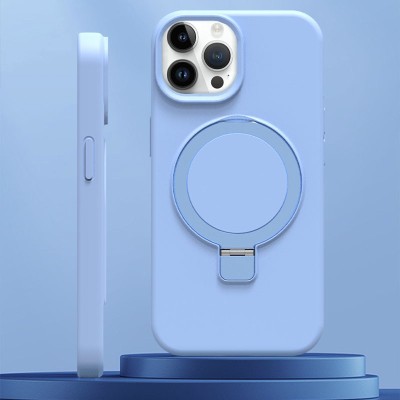Чохол Silicone Case Full Protective NO LOGO with Ring для Apple iPhone 14 Pro Max (6.7") Blue