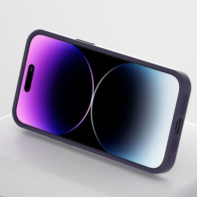 Чохол Silicone Case Full Protective NO LOGO with Ring для Apple iPhone 15 Pro (6.1") Purple
