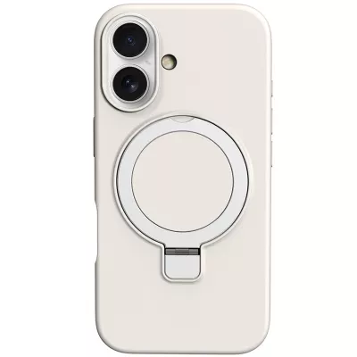 Чохол Silicone Case Full Protective NO LOGO with Ring для Apple iPhone 16 Plus (6.7") White