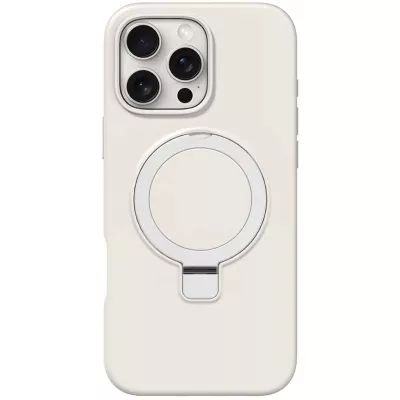 Чохол Silicone Case Full Protective NO LOGO with Ring для Apple iPhone 16 Pro Max (6.9") White