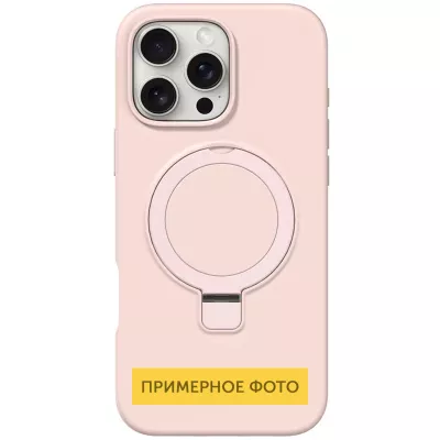 Чохол Silicone Case Full Protective NO LOGO with Ring для Apple iPhone 16e (6.1") Pink
