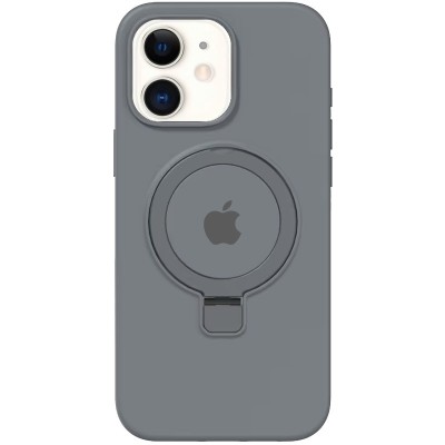 Чохол Silicone Case Full Protective with Ring для Apple iPhone 11 (6.1") Grey