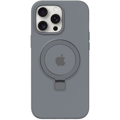 Чохол Silicone Case Full Protective with Ring для Apple iPhone 12 Pro / 12 (6.1") Grey