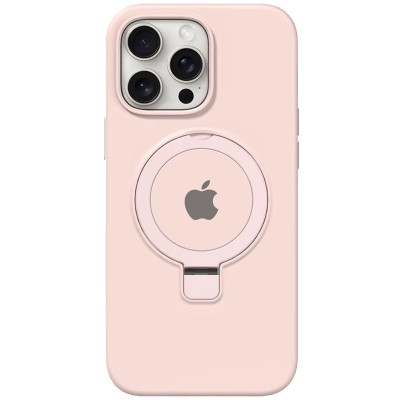 Чохол Silicone Case Full Protective with Ring для Apple iPhone 12 Pro / 12 (6.1") Pink