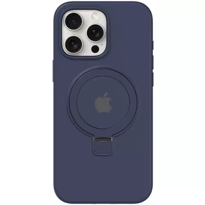 Чохол Silicone Case Full Protective with Ring для Apple iPhone 12 Pro Max (6.7") Dark Blue