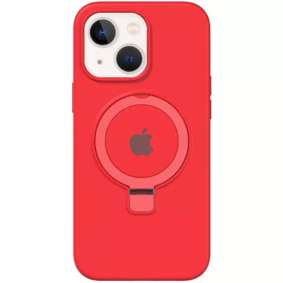 Чохол Silicone Case Full Protective with Ring для Apple iPhone 13 / 14 (6.1") Red