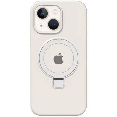 Чохол Silicone Case Full Protective with Ring для Apple iPhone 13 / 14 (6.1") White Чохол Silicone Case Full Protective with Ring для Apple iPhone 13 / 14 (6.1") White