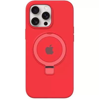 Чохол Silicone Case Full Protective with Ring для Apple iPhone 14 Pro (6.1") Red
