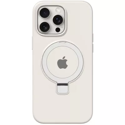 Чохол Silicone Case Full Protective with Ring для Apple iPhone 15 Pro Max (6.7") White