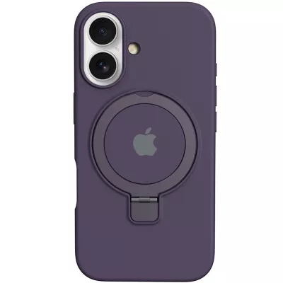 Чохол Silicone Case Full Protective with Ring для Apple iPhone 16 (6.1") Purple