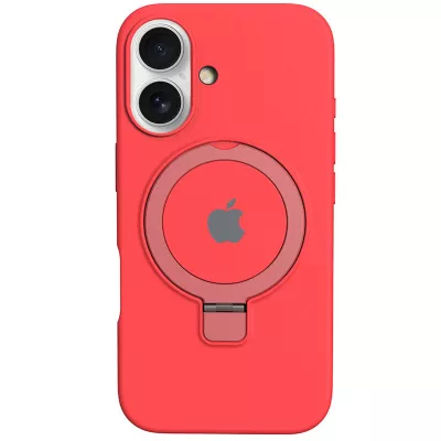 Чохол Silicone Case Full Protective with Ring для Apple iPhone 16 (6.1") Red