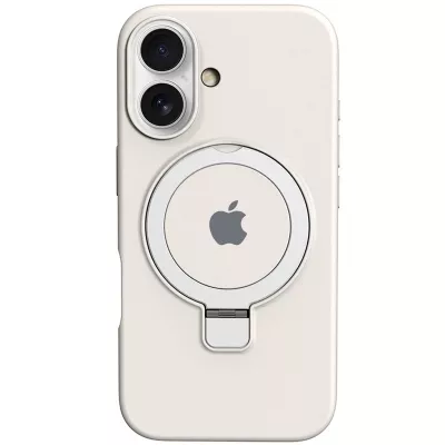 Чохол Silicone Case Full Protective with Ring для Apple iPhone 16 Plus (6.7") White