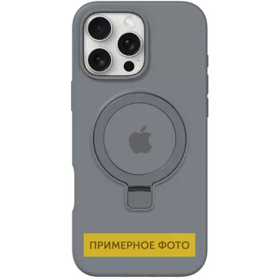 Чохол Silicone Case Full Protective with Ring для Apple iPhone 16e (6.1") Grey