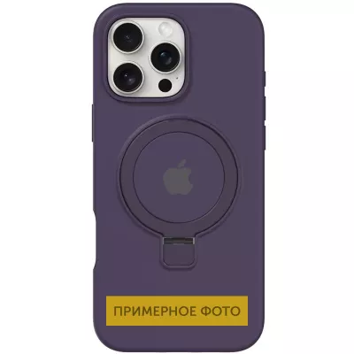 Чохол Silicone Case Full Protective with Ring для Apple iPhone 16e (6.1") Purple