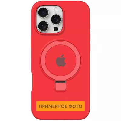 Чохол Silicone Case Full Protective with Ring для Apple iPhone 16e (6.1") Red