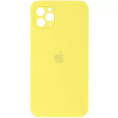Чохол Silicone Case Square Full Camera Protective (AA) для Apple iPhone 11 Pro (5.8") Жовтий / Yellow