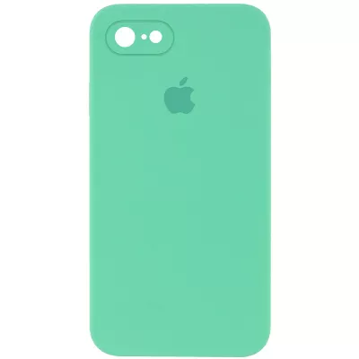Чохол Silicone Case Square Full Camera Protective (AA) для Apple iPhone 6/6s (4.7") Зелений / Spearmint