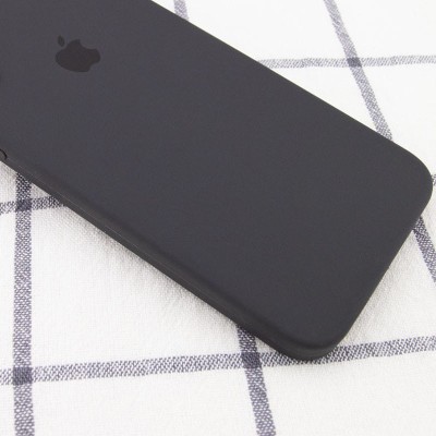 Чохол Silicone Case Square Full Camera Protective (AA) для Apple iPhone 7 / 8 / SE (2020) (4.7") Сірий / Dark Gray