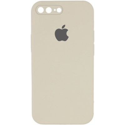 Чохол Silicone Case Square Full Camera Protective (AA) для Apple iPhone 7 plus / 8 plus (5.5") Бежевий / Antigue White Чохол Silicone Case Square Full Camera Protective (AA) для Apple iPhone 7 plus / 8 plus (5.5") Бежевий / Antigue White