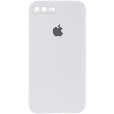 Чохол Silicone Case Square Full Camera Protective (AA) для Apple iPhone 7 plus / 8 plus (5.5") Білий / White