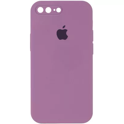 Чохол Silicone Case Square Full Camera Protective (AA) для Apple iPhone 7 plus / 8 plus (5.5") Ліловий / Lilac Pride