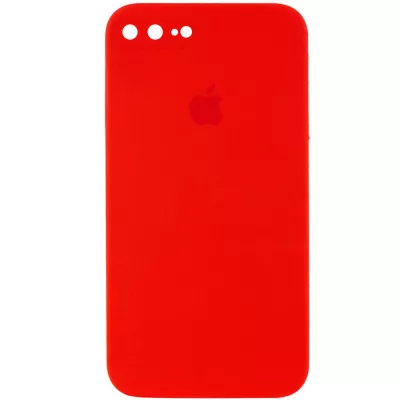 Чохол Silicone Case Square Full Camera Protective (AA) для Apple iPhone 7 plus / 8 plus (5.5") Червоний / Red