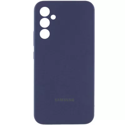 Чохол Silicone Cover Lakshmi Full Camera (AA) with logo для Samsung Galaxy A35 Синій / Midnight blue