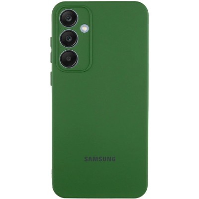 Чохол Silicone Cover Lakshmi Full Camera (AA) with logo для Samsung Galaxy S25 Зелений / Dark green